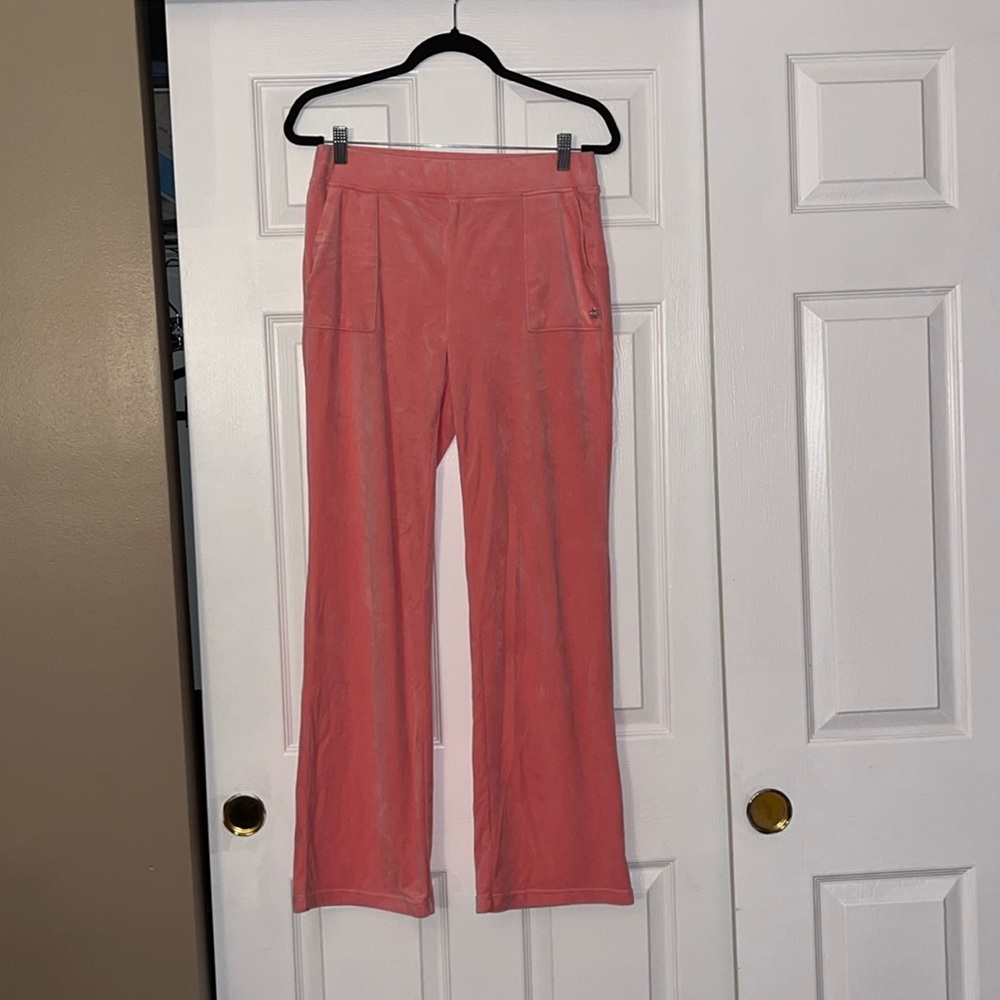 JUICY COUTURE VELOUR FLAMINGO 🦩 PINK WOMEN SMALL PANT